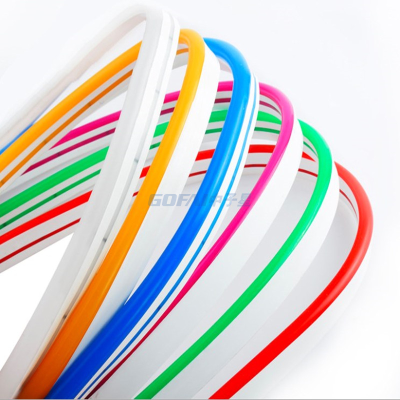 Customized Extruded Profile Decorative Colorful Led Neon Light Silicone Guide Strip Tube Sleeve
