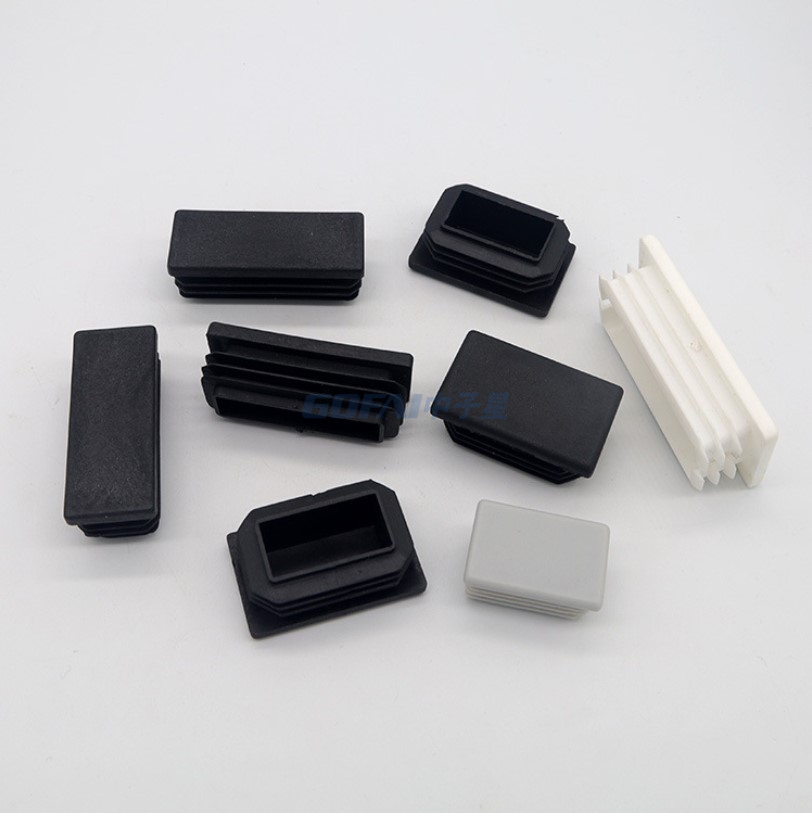 Rectangular Tube Inserts – Grey Blanking End Caps / Bungs – Made In Germany (Set)