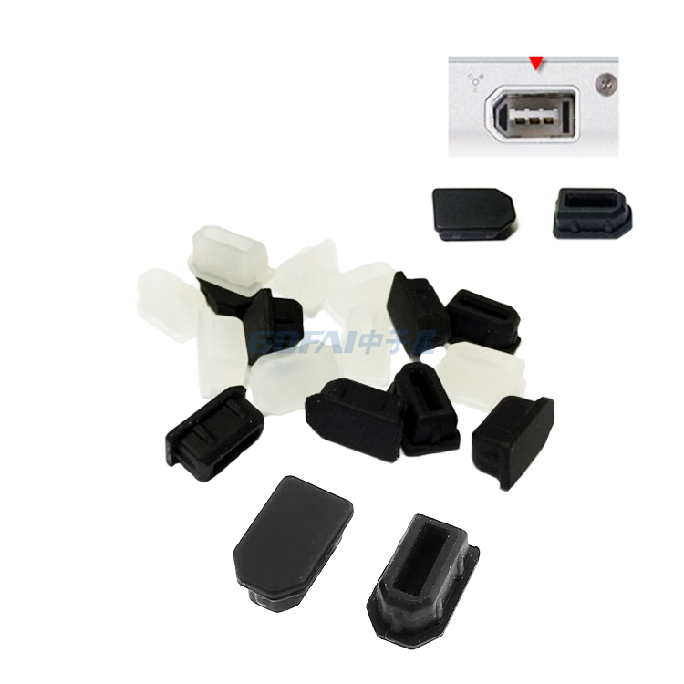 High Quality Silicone Firewire 400 1394 6pin Port Anti Dust Plug Cover