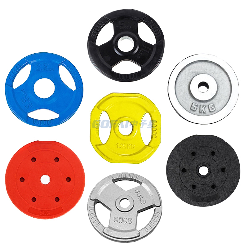 25LB/35LB/45LB/55LB Colour Coded Olympic Rubber Bumper Weights Plates For Barbell
