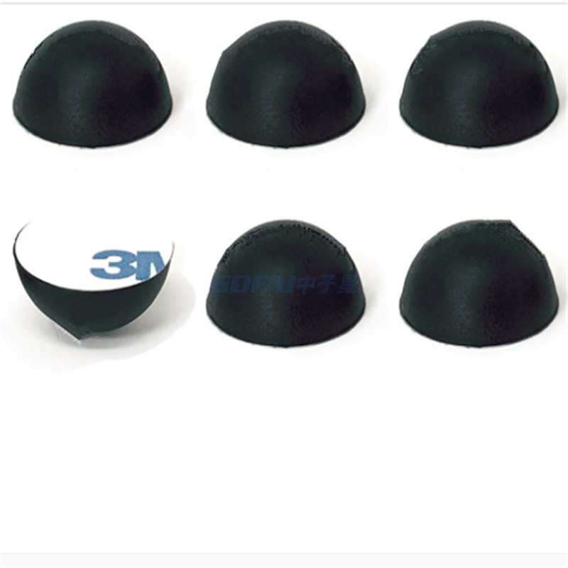 5mm Thickness 80mm Diameter Self Adhesive Silicon Anti-slip Pad Rubber Feet