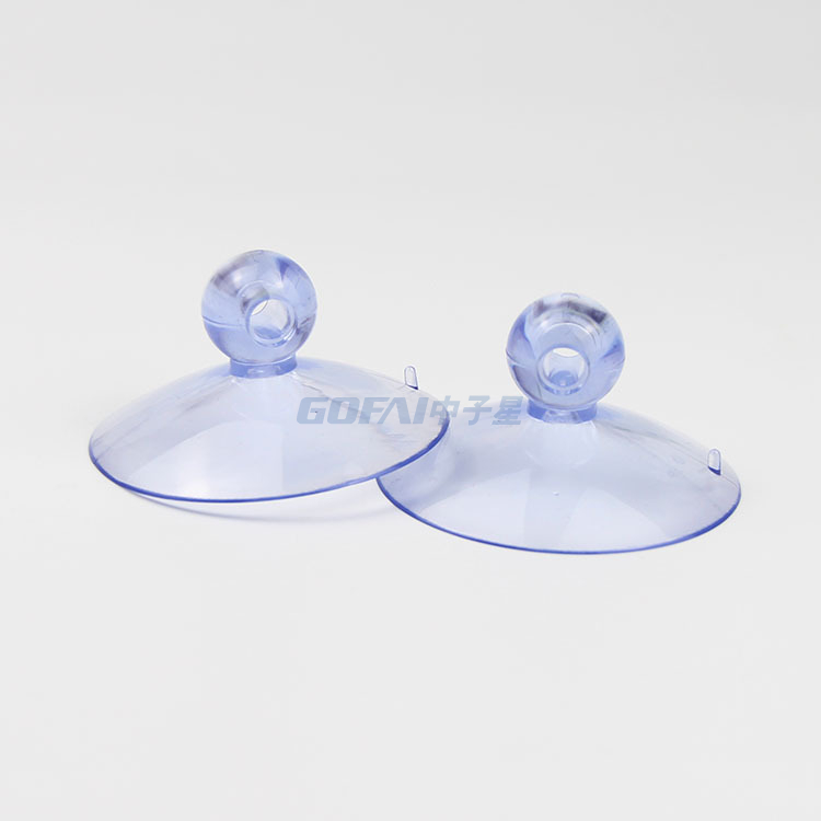 High Quality 63mm PVC Clear Ball Head Suction Cups With Hole For Glass Table
