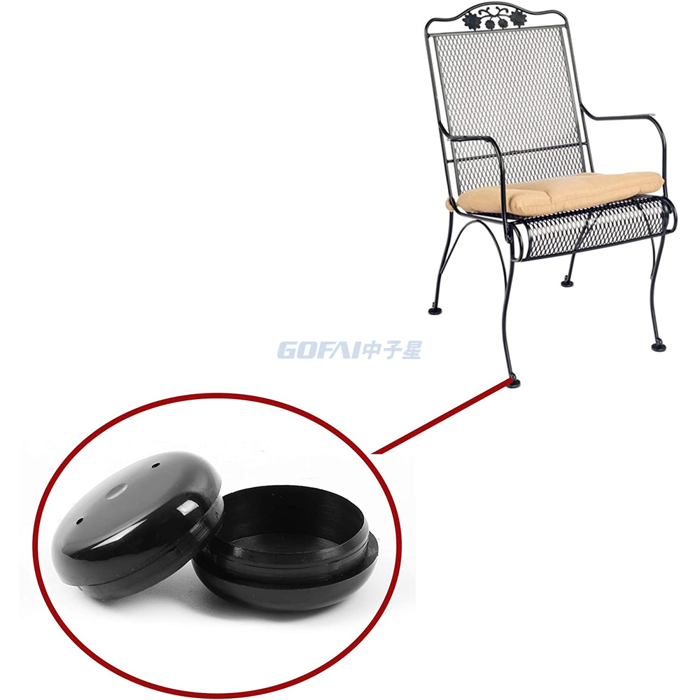 1.5 Inch Replacement Nylon Feet Insert Glides For Wrought Iron Garden Outdoor Furniture