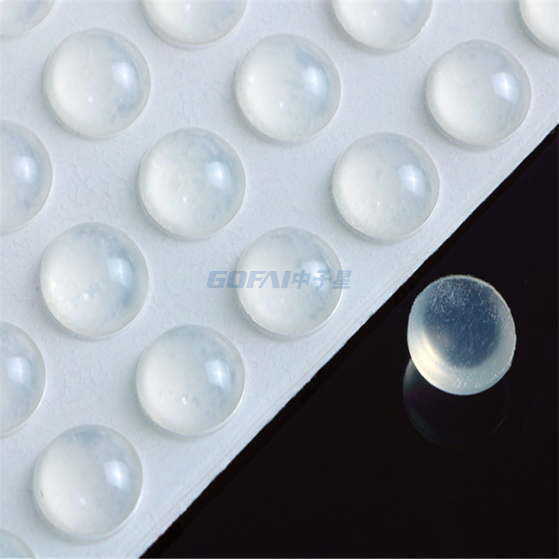 Hemisphere Bumper Non-Skid Self Adhesive Sound Isolation Rubber Silicone Feet Vibration Absorption Pads for Furniture
