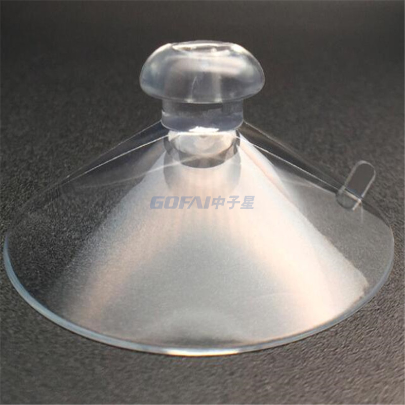 60mm Big Transparent Pvc Clear Window Suction Cup With Mushroom Head