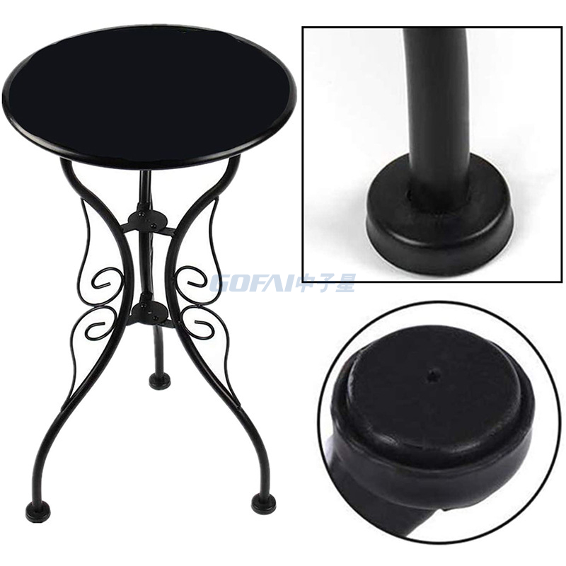 1.5 Inch Replacement Wrought Iron Courtyard Outdoor Furniture Feet
