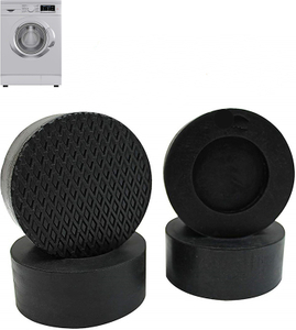 Round Black Anti-Vibration Rubber Feet Pads For Washing Machine