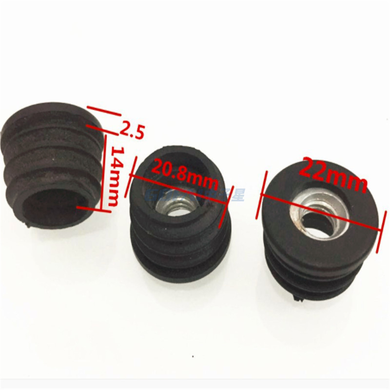 Rectangular Round Square Oval Plastic Rubber End Cap For Steel Tube Chair Feet Inserts Tube End Caps